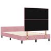 vidaXL Cama Box com cabeceira Rosa 120 x 200 cm Veludo