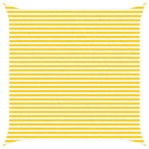 vidaXL Vela de sombra solar Amarelo e Branco 4,5 x 4,5 m