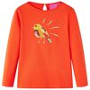 T-shirt de manga comprida para crian&ccedil;a laranja-escuro 92