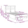 vidaXL Estrutura da Cama com gaveta com cabeceira Madeira processada