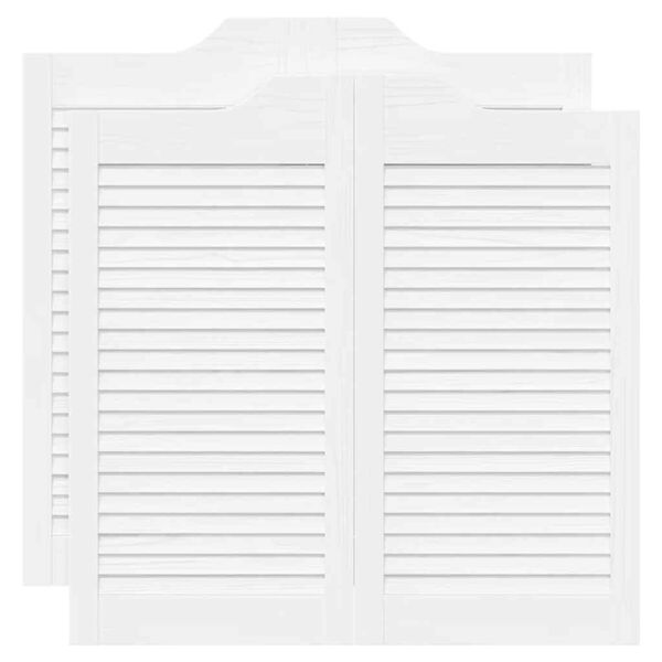 vidaXL Portas de batente design de persiana 2-Par 80x80 cm branco