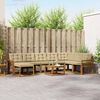 vidaXL Conjunto de Sof&aacute;s para Exterior 9 pcs Natural e Bege