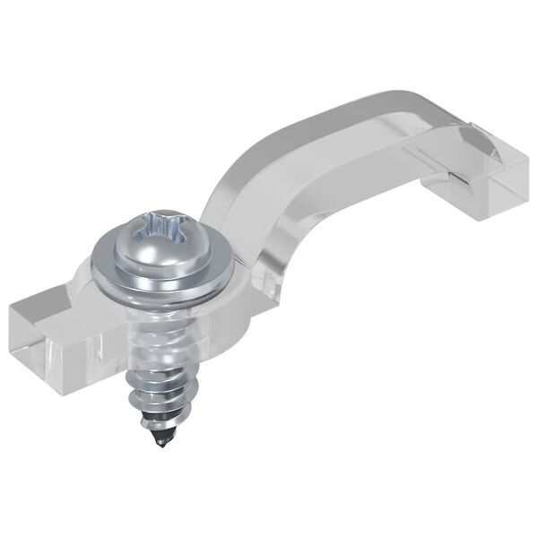 vidaXL Fita LED 4 pcs Preto e Transparente 510 x 0,8 x 0,3 cm