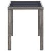 vidaXL Mesa de jardim 123x60x74 cm vime PE antracite