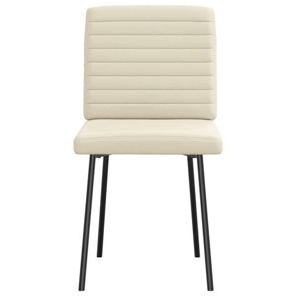 vidaXL Cadeiras de jantar 4 pcs couro art. creme