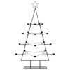 vidaXL Árvore de Natal para decoração 140 cm metal preto