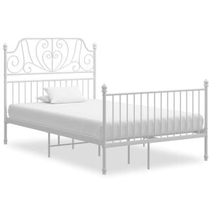 vidaXL Estrutura de cama 120x200 cm metal branco