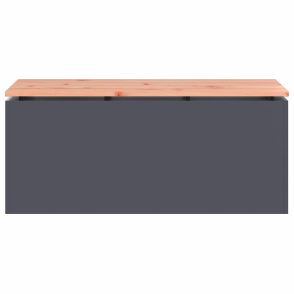 vidaXL Banco de jardim Antracite 100 x 40 x 43 cm A&ccedil;o