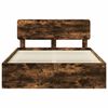 vidaXL Estrutura da Cama com cabeceira Carvalho Defumado 160 x 200 cm