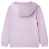 Sweatshirt para crian&ccedil;a com capuz e fecho mistura de lila 116