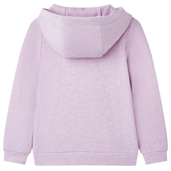 Sweatshirt para crian&ccedil;a com capuz e fecho mistura de lila 116