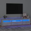vidaXL M&oacute;vel de TV com luzes LED 195x35x40 cm cinzento cimento