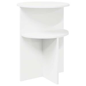 vidaXL Mesa Lateral Branco &Oslash; 39,5 x 55 cm Derivados de Madeira