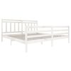 vidaXL Estrutura de cama 200x200 cm madeira maci&ccedil;a branco