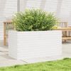 vidaXL Vaso/floreira de jardim 90x40x46 cm madeira pinho maci&ccedil;a branco