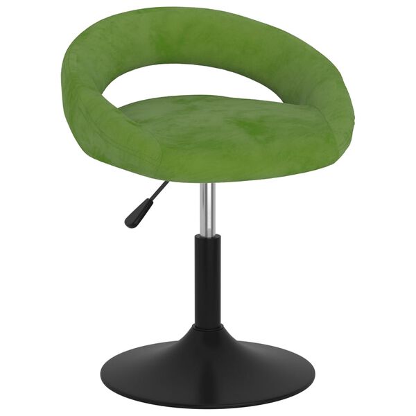 vidaXL Cadeiras de jantar girat&oacute;rias 4 pcs veludo verde-claro