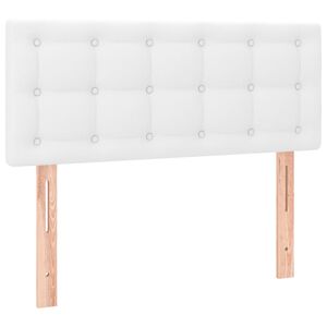 vidaXL Cabeceira de cama couro artificial 80x5x78/88 cm branco