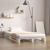 vidaXL Cama de paletes pinho maci&ccedil;o 90x200 cm branco