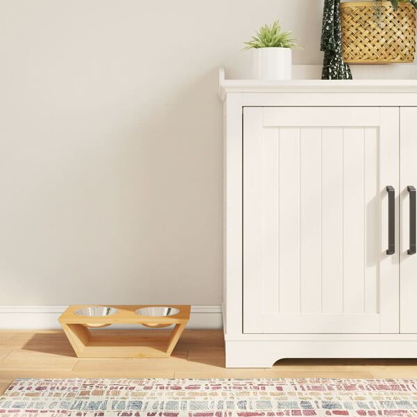 vidaXL Ta&ccedil;as elevadas para c&atilde;es 35,5x18x10,5 cm bambu