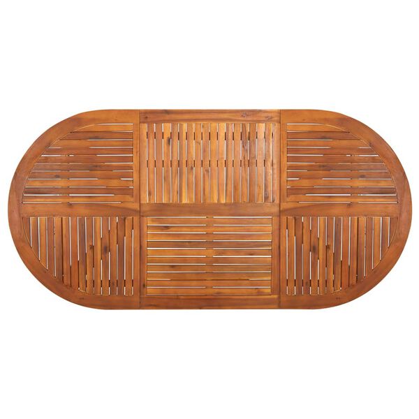 vidaXL 7 pcs conjunto de jantar para jardim cinzento