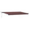vidaXL Toldo retr&aacute;til Castanho 500 &times; 300 cm Poli&eacute;ster