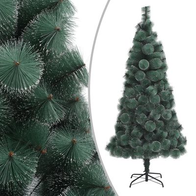 vidaXL Árvore de Natal artificial com suporte 210 cm PET verde