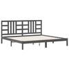 vidaXL Estrutura de cama 200x200 cm madeira maci&ccedil;a cinzento
