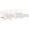 vidaXL 7 pcs conjunto de sof&aacute;s para jardim pinho maci&ccedil;o branco