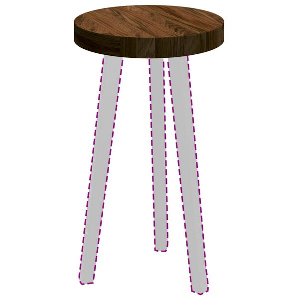 vidaXL Tampo de Mesa Marrom Claro &Oslash; 30 x 4 cm