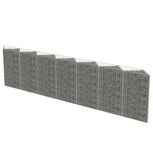 vidaXL Muro gabi&atilde;o em a&ccedil;o galvanizado 450x30x100 cm
