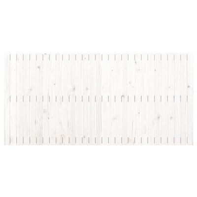 vidaXL Cabeceira de parede 185x3x90 cm madeira de pinho maciça branco