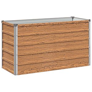 vidaXL Cama de Jardim Elevada Marrom Madeira 100 x 40 x 55 cm