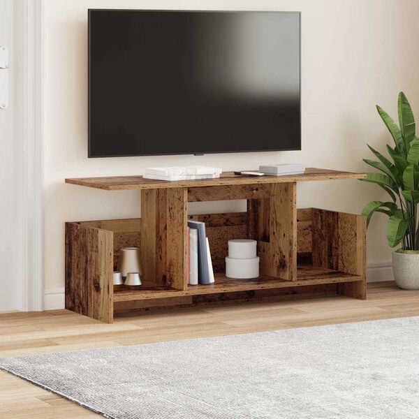 vidaXL Suporte para TV Madeira antiga 102 x 35 x 45 cm