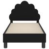vidaXL Estrutura de Cama para Criança com Cabeceira Preto 70 x 140 cm