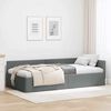 vidaXL Estrutura de Cama de Canto Cinza Escuro 90 cm x 190 cm Veludo