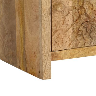 vidaXL Mesa de cabeceira em madeira de mangueira maciça 40x30x50 cm