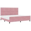 vidaXL Cama Box com cabeceira Rosa 200 x 200 cm Veludo
