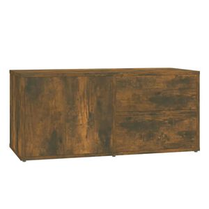 vidaXL M&oacute;vel de TV 80x34x36 cm derivados de madeira carvalho fumado