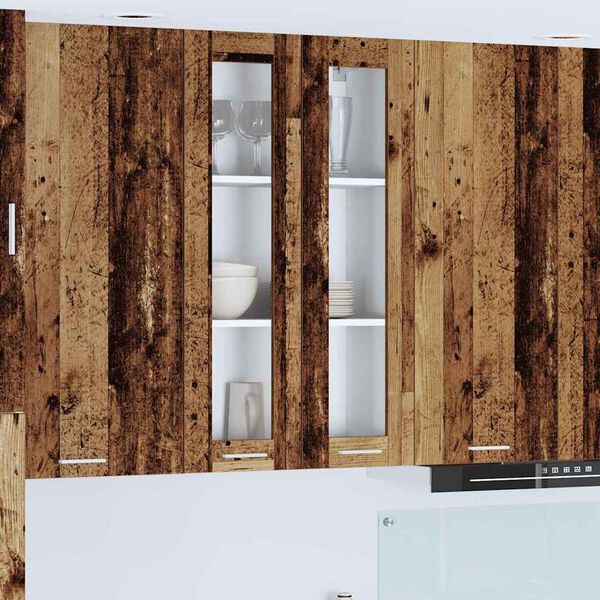 vidaXL Arm&aacute;rio suspenso com porta Madeira antiga 60 x 31 x 100 cm