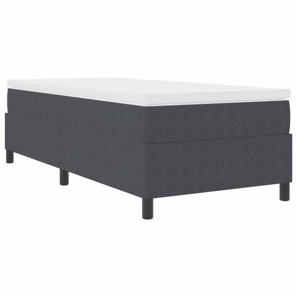 vidaXL Estrado de cama plataforma Cinza Escuro 90 x 200 cm