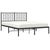 vidaXL Estrutura de cama com cabeceira 140x200 cm metal preto