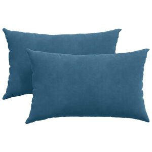vidaXL Travesseiros de Sof&aacute; 2 pcs Azul 50 x 30 cm