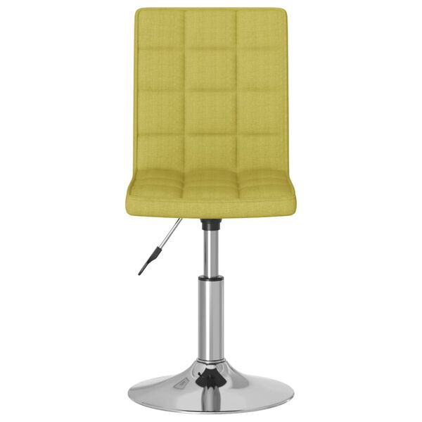 vidaXL Cadeira de jantar girat&oacute;ria tecido verde