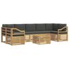 vidaXL Conjunto de Sof&aacute;s para Exterior 8 pcs Branco e Antracite