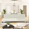 vidaXL Sof&aacute;-cama de 2 lugares veludo cor creme