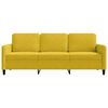 vidaXL Sof&aacute; de 3 lugares 180 cm veludo amarelo