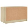 vidaXL M&oacute;vel de TV c/ portas de vidro 68x37x42 cm carvalho sonoma