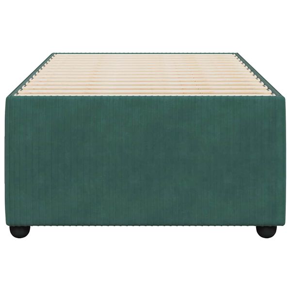 vidaXL Estrutura de cama sem colchão 80x200 cm veludo verde-escuro