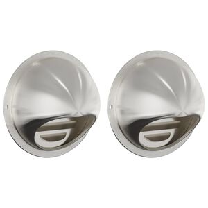 vidaXL Tampas de ventila&ccedil;&atilde;o de ar 2 unid. Prateado 100 mm