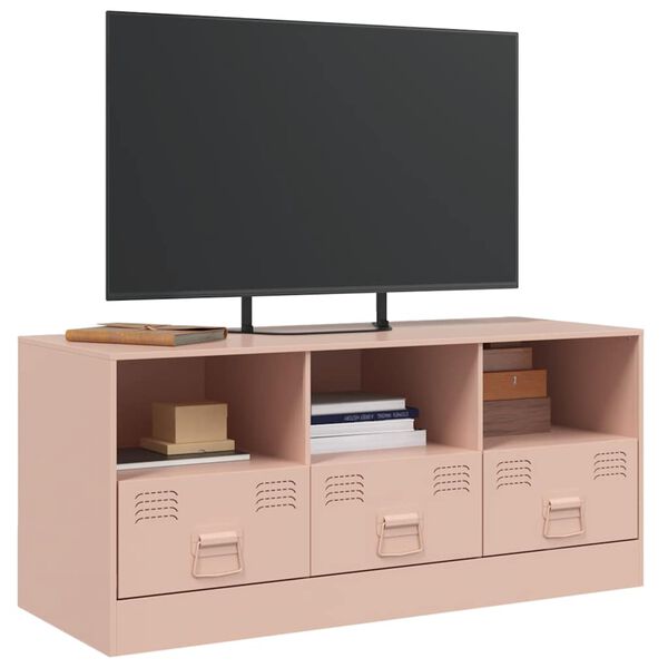 vidaXL M&oacute;vel de TV 99x39x44 a&ccedil;o rosa